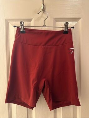 Gymshark Power High-Rise Red Shorts